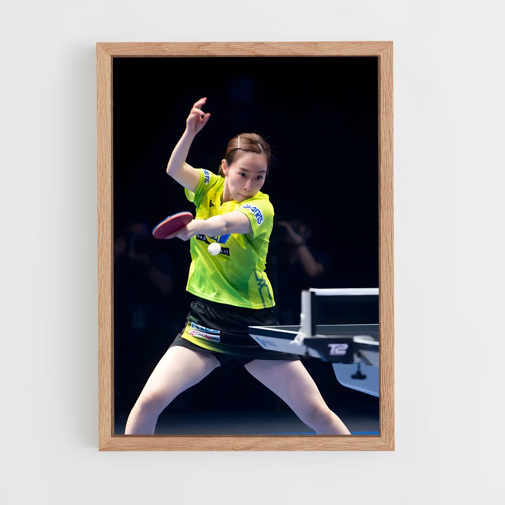 Poster Smash Jaune – affiche Tennis de table (vue 4)